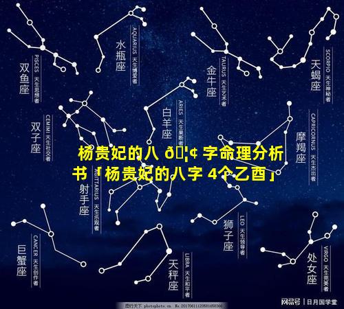 杨贵妃的八 🦢 字命理分析书「杨贵妃的八字 4个乙酉」